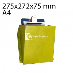 Archivador plástico detectable A4 vertical amarillo