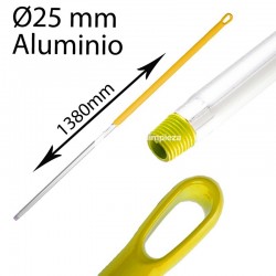 Mango alimentaria aluminio 1380 mm amarillo