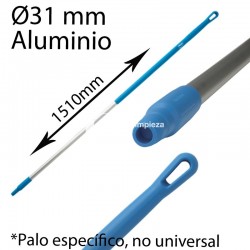 Mango alimentaria aluminio 1510mm azul