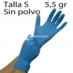 1000 guantes de nitrilo 5.5g azul talla S