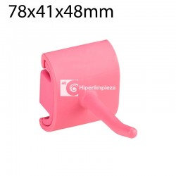 Colgador pared gancho simple 41x78mm rosa