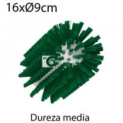 Cepillo limpiatubos alim sin palo 160x90mm medio verde
