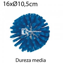 Cepillo limpiatubos alim sin palo 105mm medio azul