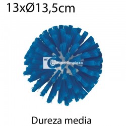 Cepillo limpiatubos alim sin palo 135mm medio azul
