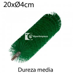 Cepillo limpiatubos alim sin palo 40mm medio verde