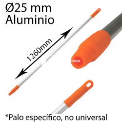 Mango alimentaria aluminio 1260mm naranja