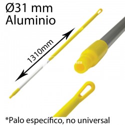 Mango alimentaria aluminio 1310mm amarillo