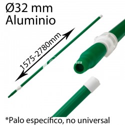 Mango telescópico alimentaria aluminio 1575-2780mm verde