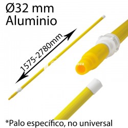 Mango telescópico alimentaria aluminio 1575-2780mm amarillo
